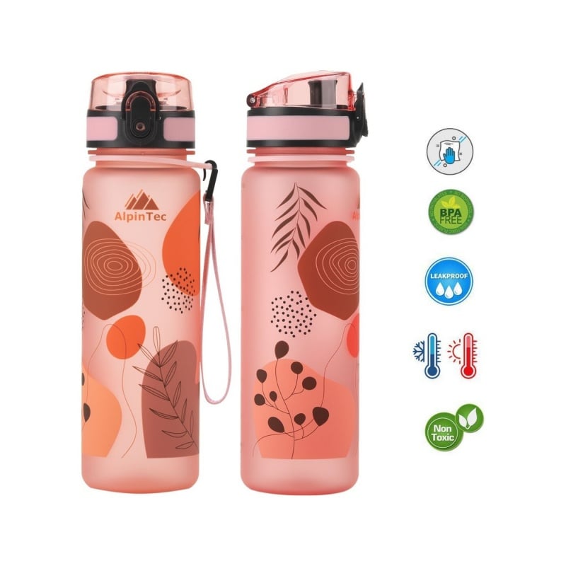 AlpicTec Παγούρι AlpinTec Mood 500ml Pale Pink (Flower) (F-500FL-FLW)