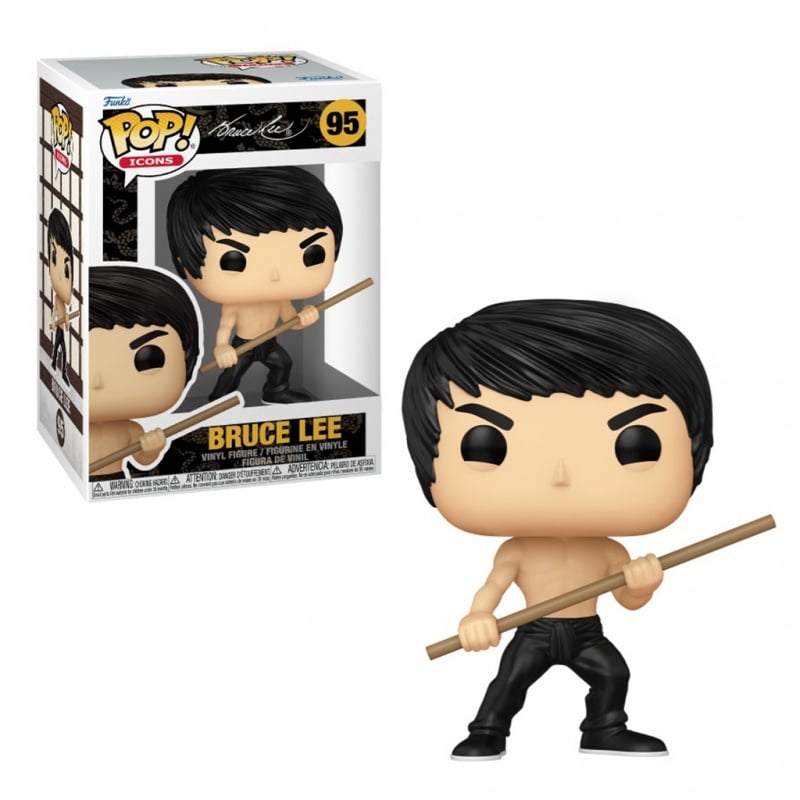 Funko Pop! Icons: Bruce Lee - Bruce Lee (with Bo Staff) #95 Vinyl Figure