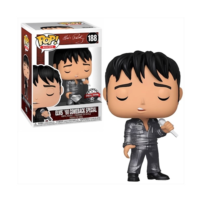 Funko Funko Pop! Rocks: Elvis Presley - Elvis '68 Comeback Special 188 9Cm (FK36650)