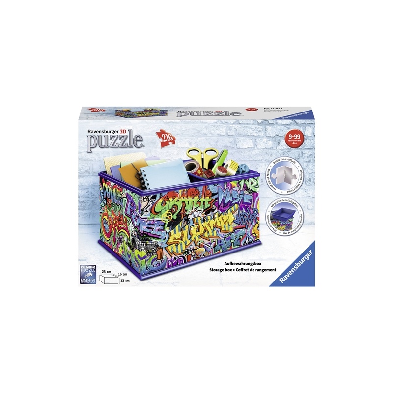 Ravensburger 3D Puzzle 216 Τμχ. Κουτί Αποθήκευσης Graffiti (12111)