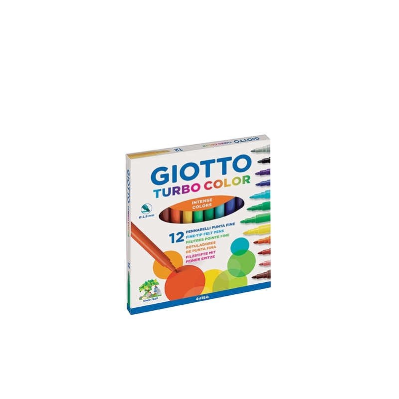 Διακάκης Α.Ε. Giotto Turbo Color Λεπτοί Μαρκαδόροι 12 Τμχ. (071400)