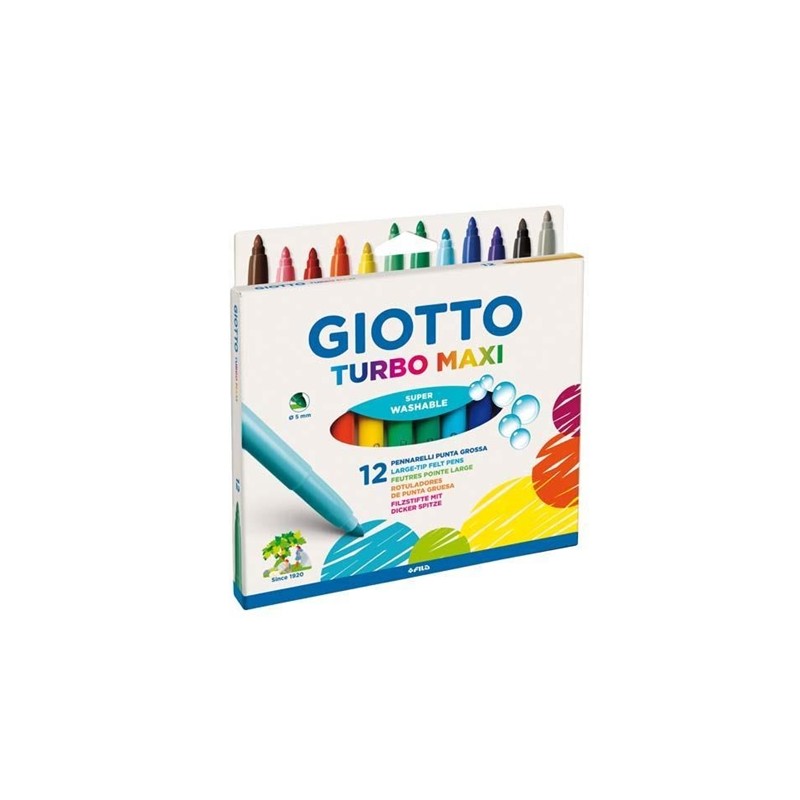Giotto Μαρκαδόροι Χοντροί Giotto Blister Turbo Maxi 12 Τμχ. (000114494)