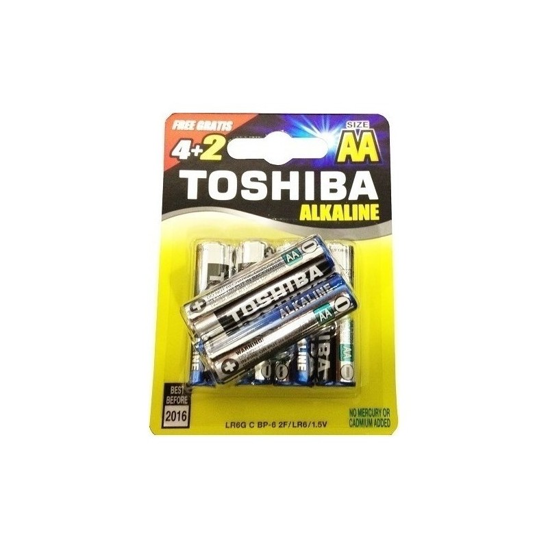 Toshiba Αλκαλικές Μπαταρίες ΑΑ - 4+2 Δώρο (0258426)