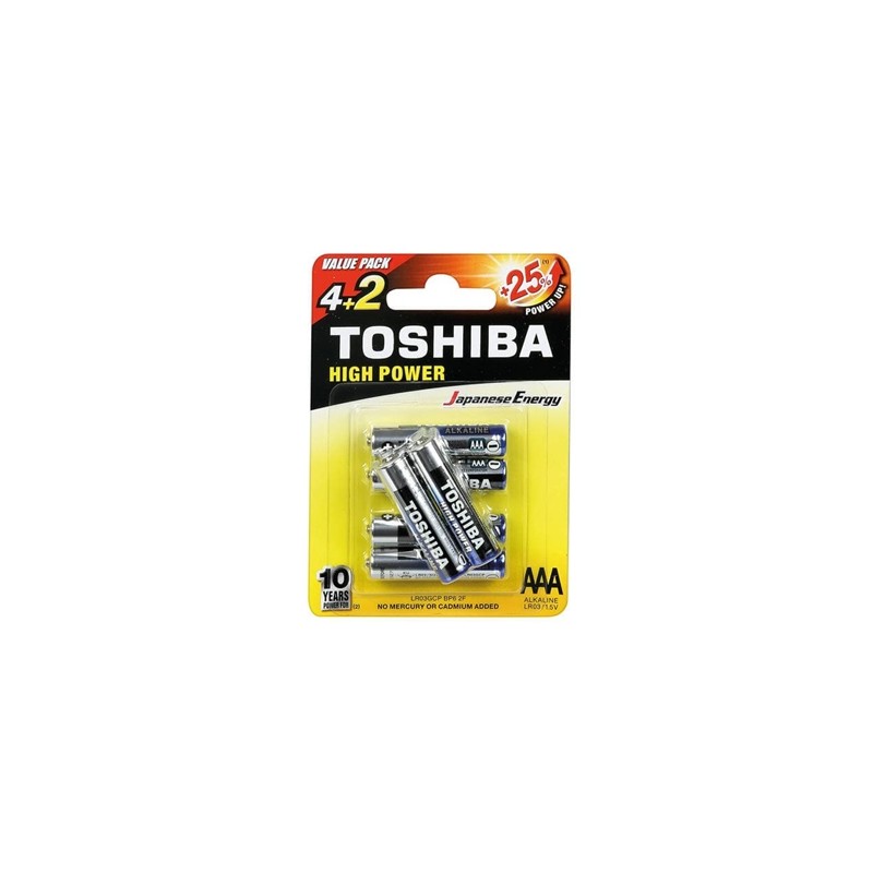 Toshiba Αλκαλικές Mini Μπαταρίες ΑΑΑ - 4+2 Δώρο (0258427)