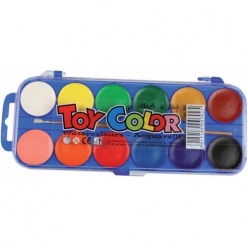 Toy Color Νεροχρώματα 12Χρ. (220.702)
