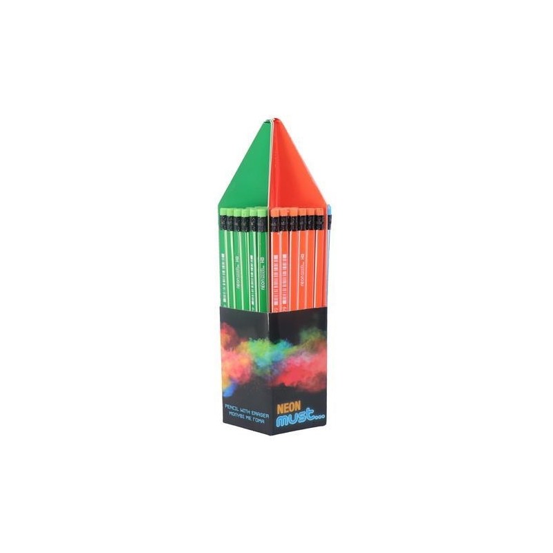 Μολύβι Με Γόμα HB2 - 6 Χρώματα (579698)