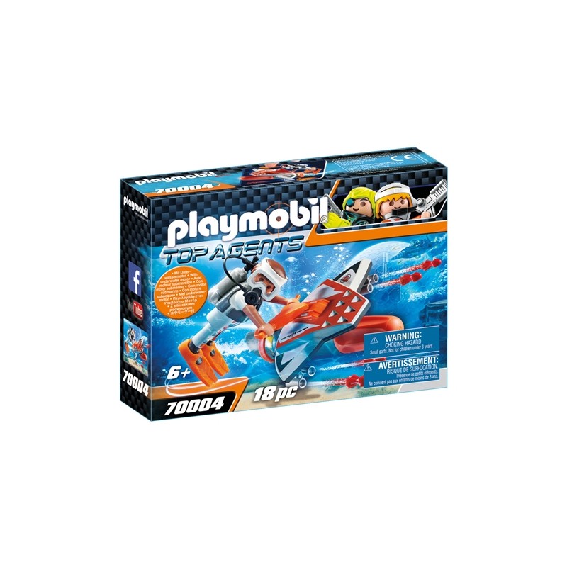 Playmobil Υποθαλάσσιο Τζετ Της Spy Team (70004)