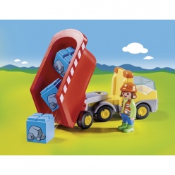 Playmobil Ανατρεπόμενο Φορτηγό Με Εργάτη (70126)