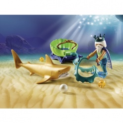 Playmobil Βασιλιάς Της Θάλασσας Με Άμαξα Καρχαρία (70097)
