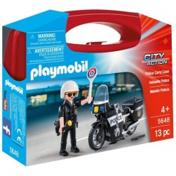 Playmobil Βαλιτσάκι Αστυνόμος Με Μοτοσικλέτα (5648)