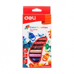Λαδοπαστέλ Deli 12 Χρώματα 10x80mm Color Emotion (231.941886)