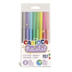 Μαρκαδόροι Carioca Pastel 8 Χρώματα (32397)