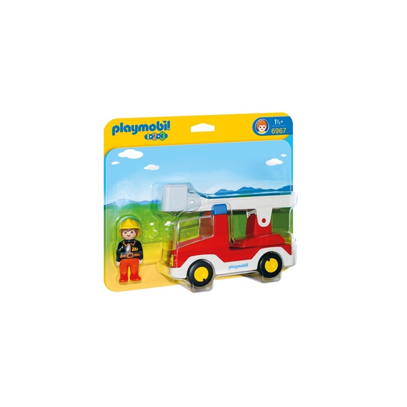Playmobil Πυροσβέστης Με Κλιμακοφόρο Όχημα (6967)