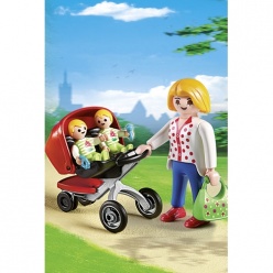 Playmobil Μαμά με δίδυμα και καροτσάκι(5573)
