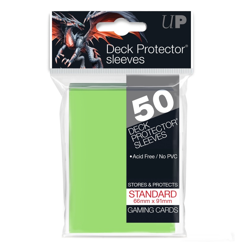 Ultra Pro Standard Sleeves Lime Green 66x91 (50 Sleeves) (REM84099)