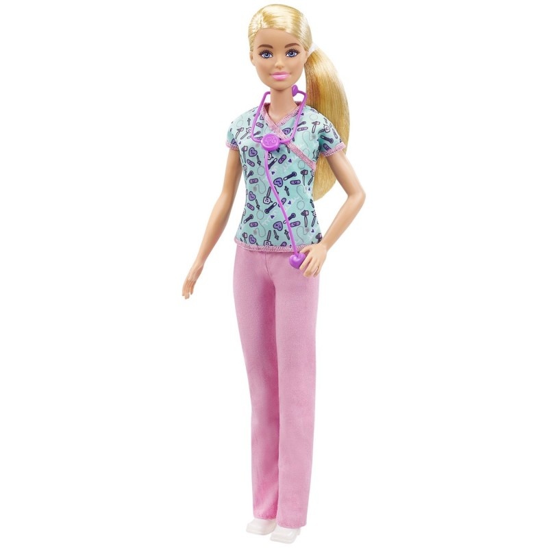 Barbie Nurse Blonde Κούκλα Νοσοκόμα (GTW39)
