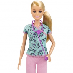 Barbie Nurse Blonde Κούκλα Νοσοκόμα (GTW39)