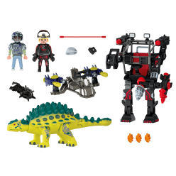 Playmobil Αγκυλόσαυρος με μαχητή εναντίον ρομπότ (70626)