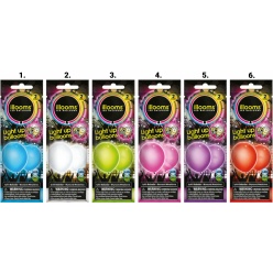 iLLooms Φωτεινά Μπαλόνια 2 τεμάχια/φακελάκι - 6 Χρώματα (LLM05101)