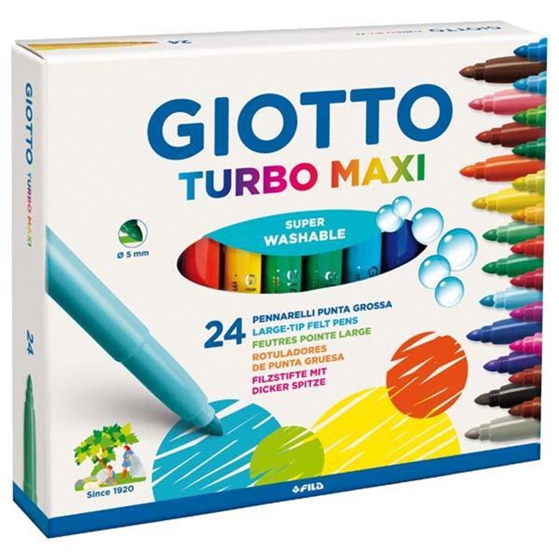 Μαρκαδοροι Χοντροι 24Τεμ Turbo Maxi Giotto (000455000)