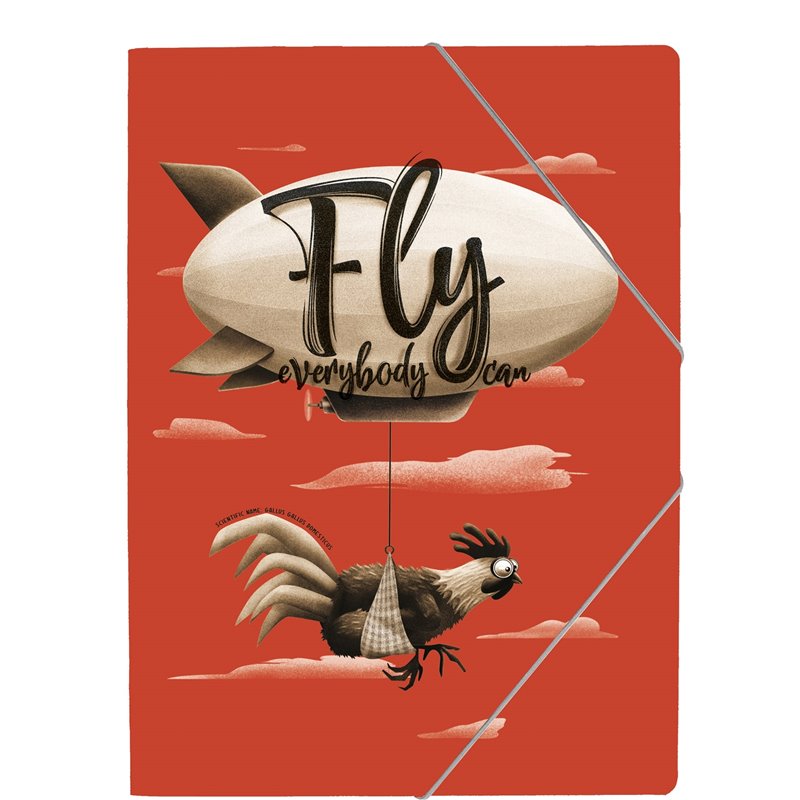 Ντοσιέ Fly PP Λάστιχο A4 Chicken (34649)