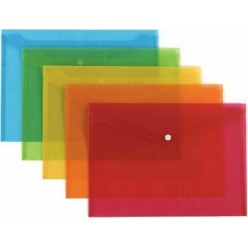 Φάκελος PP Κουμπί Premium A5  - 5 Χρώματα (26388)