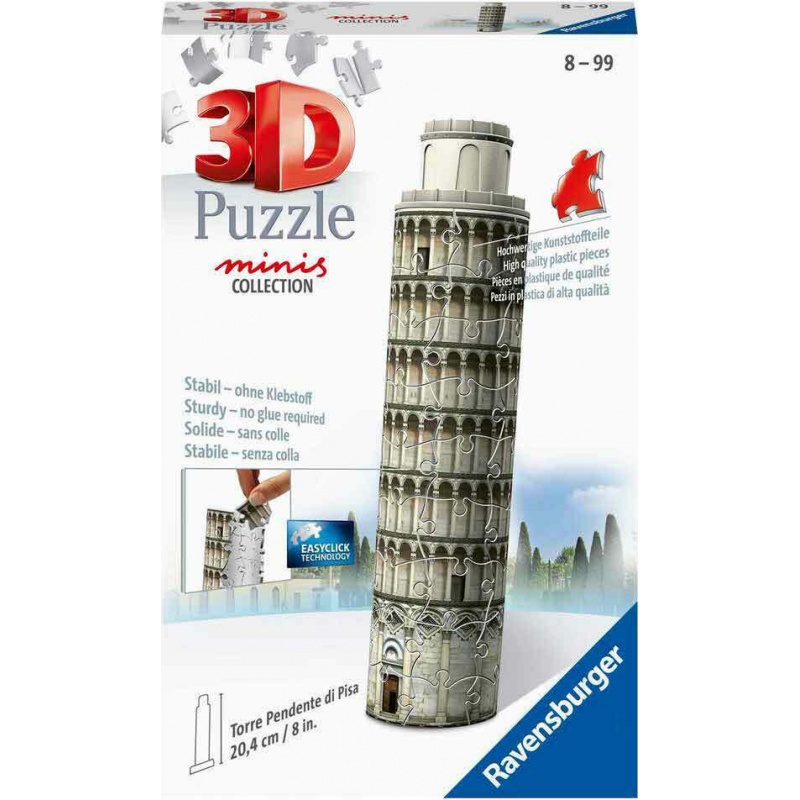 Ravensburger Ravensburger 3D Puzzle Mini Πύργος της Πίζας, 54pcs (11247)