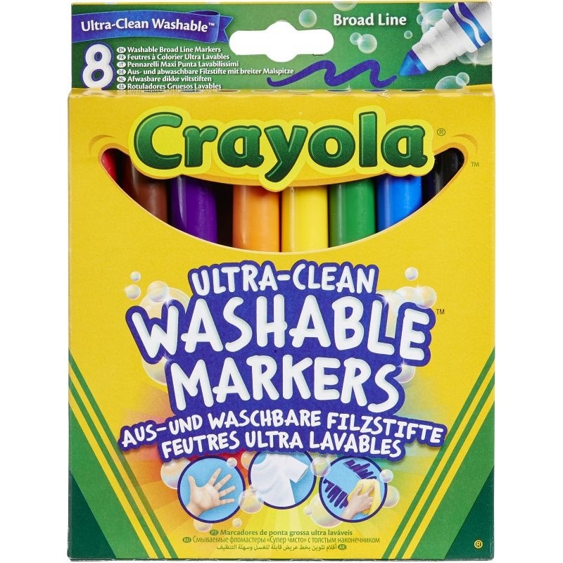 Crayola Washable Μαρκαδόροι 8Τμχ (58-8328-E-000)