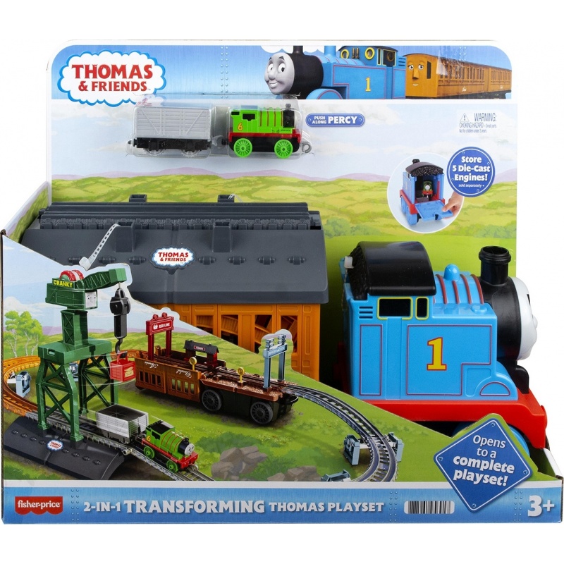 Fisher-Price Thomas And Friends 2-In-1 Μεταμόρφωση Του Τόμας Σε Πίστα Με Σταθμό (GXH08)