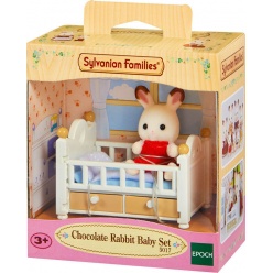 Sylvanian Families:Chocolate Rabbit Baby Set (Baby Bed) (5017) (030305)