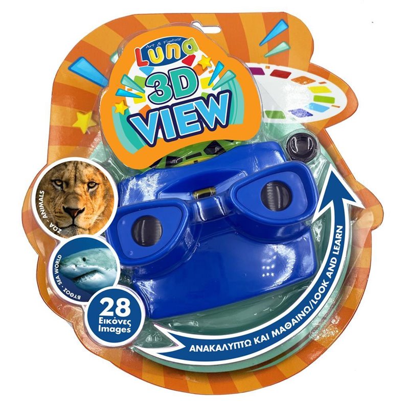 Luna Κάμερα 3D Εικόνων Με Δίσκους Ζώα Της Ζούγκλας Και Της Θάλασσας Luna Toys (621743)