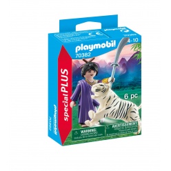 Playmobil Ασιάτισσα Πολεμίστρια με λευκή τίγρη (70382)