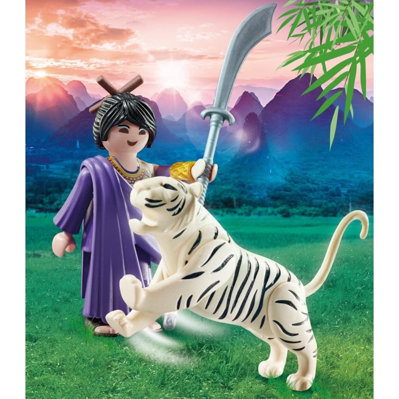 Playmobil Ασιάτισσα Πολεμίστρια με λευκή τίγρη (70382) φωτογραφία