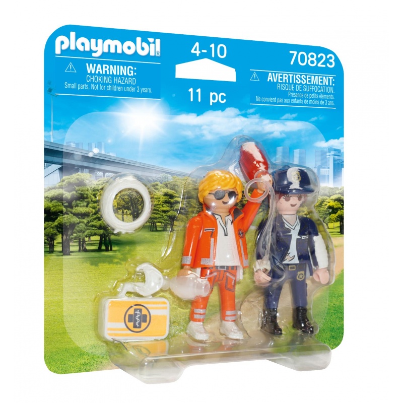 Playmobil Playmobil DuoPack Διασώστης Και Αστυνομικός (70823)