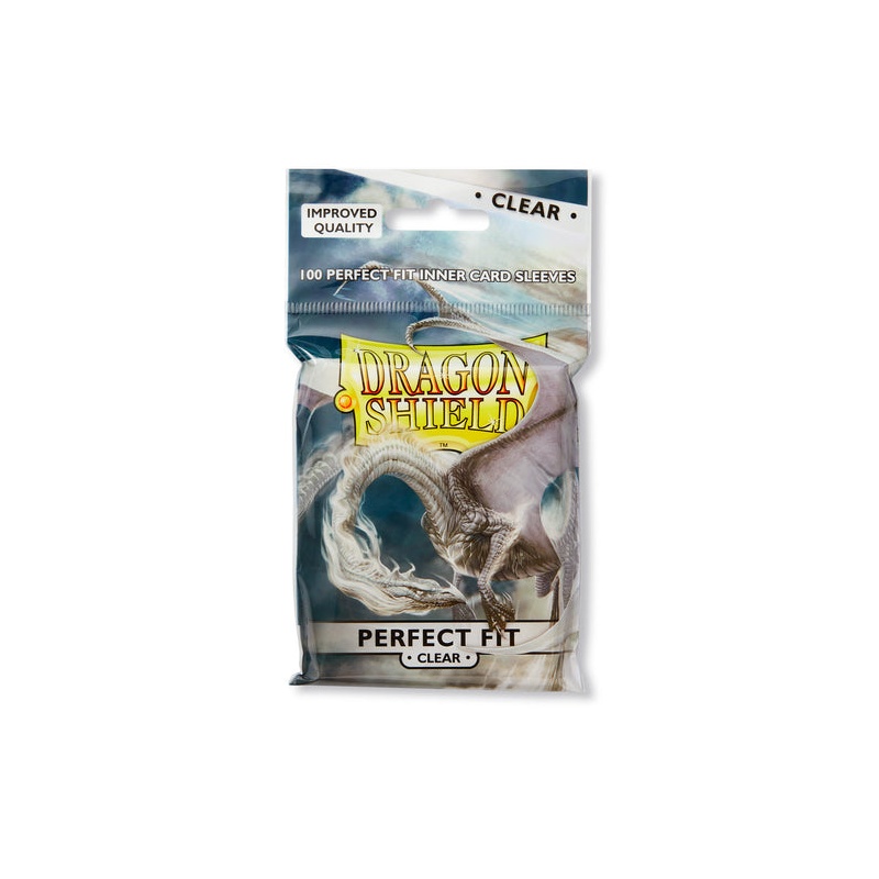 Dragon Shield Dragon Shield Standard Perfect Fit Sleeves -Clear/Clear (100 Sleeves) (13001)