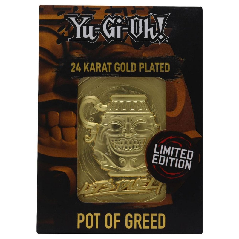 Yu-Gi-Oh! Pot Of Greed Limited Edition 24K Gold Plated (KONAYGO34G)