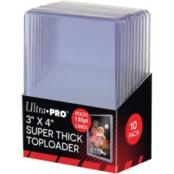 UP - Toploader - 3 x 4" Super Thick 130PT (10 pieces)" (82327)