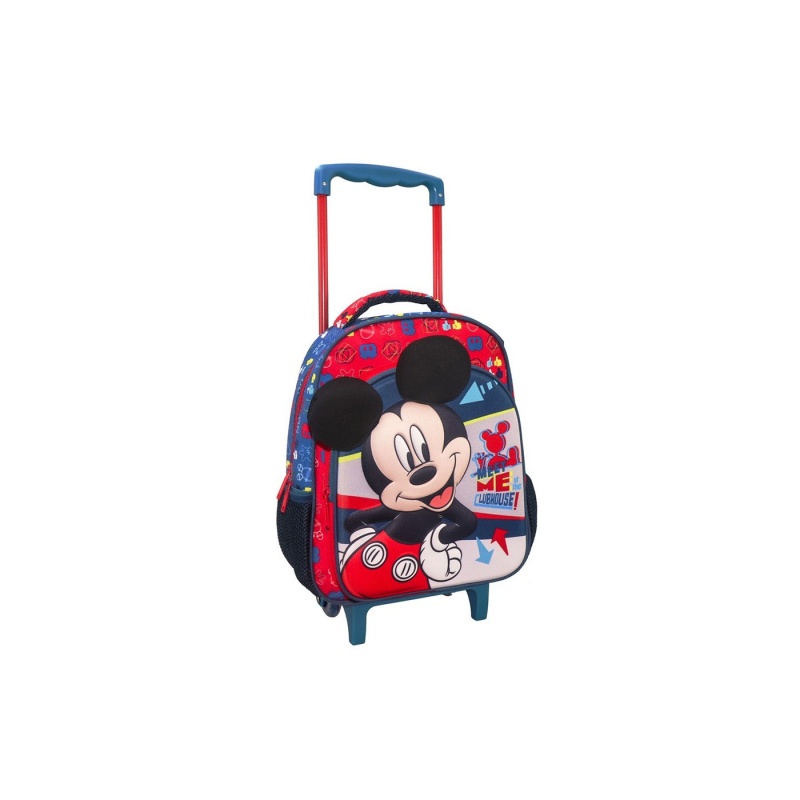 Τσάντα Τρόλλεϋ Νηπιαγωγείου Disney Mickey Mouse Meet Me At The Club House με 2 Θήκες (000562674)