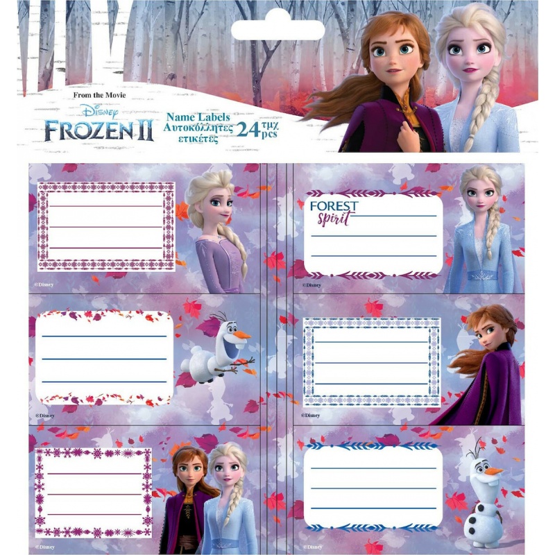Ετικέτες Αυτοκόλλητες Puffy Disney Frozen 2 24 Τμχ. σε 6 Σχέδια (000562403)