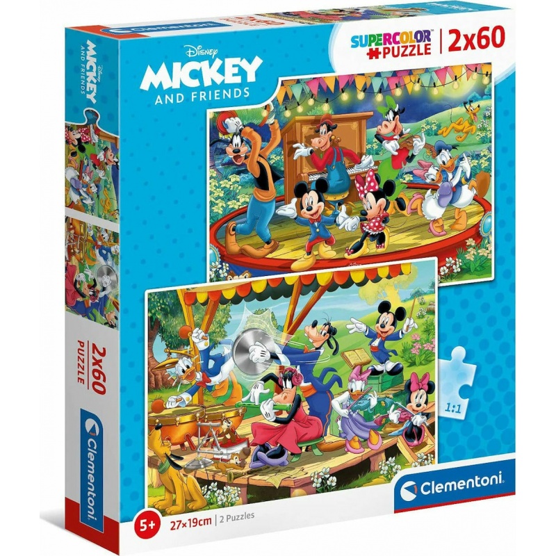 Clementoni Παιδικό Παζλ Super Color Mickey And Friends 2x60 τμχ (1200-21620)