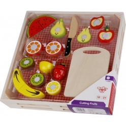 Tooky Toys Φρούτα με Πάγκο Κοπής από Ξύλο (TKI014)