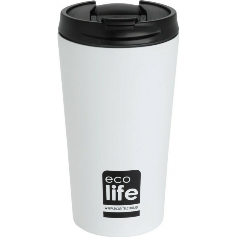 Παγουρι Eco Life Coffe Θερμος 370Ml White Thermos (33-BO-4103)