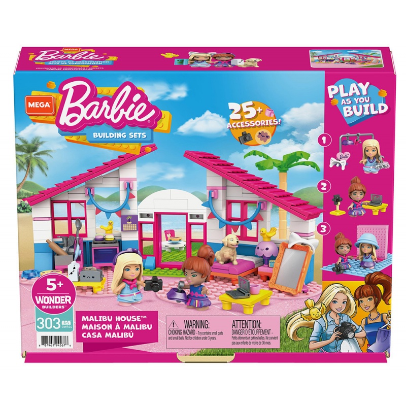 Mattel Mega Bloks Barbie - Σπιτι Malibu (300 τεμάχια) (GWR34)