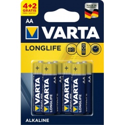 Varta LongLife Αλκαλικές Μπαταρίες AA 1.5V 6τμχ (120311)