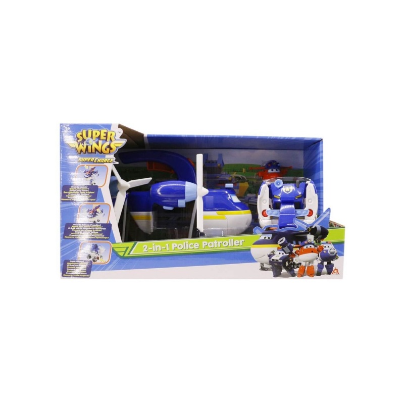 Just Toys Super Wings Supercharge 2 In 1 Police Patroller (740834)