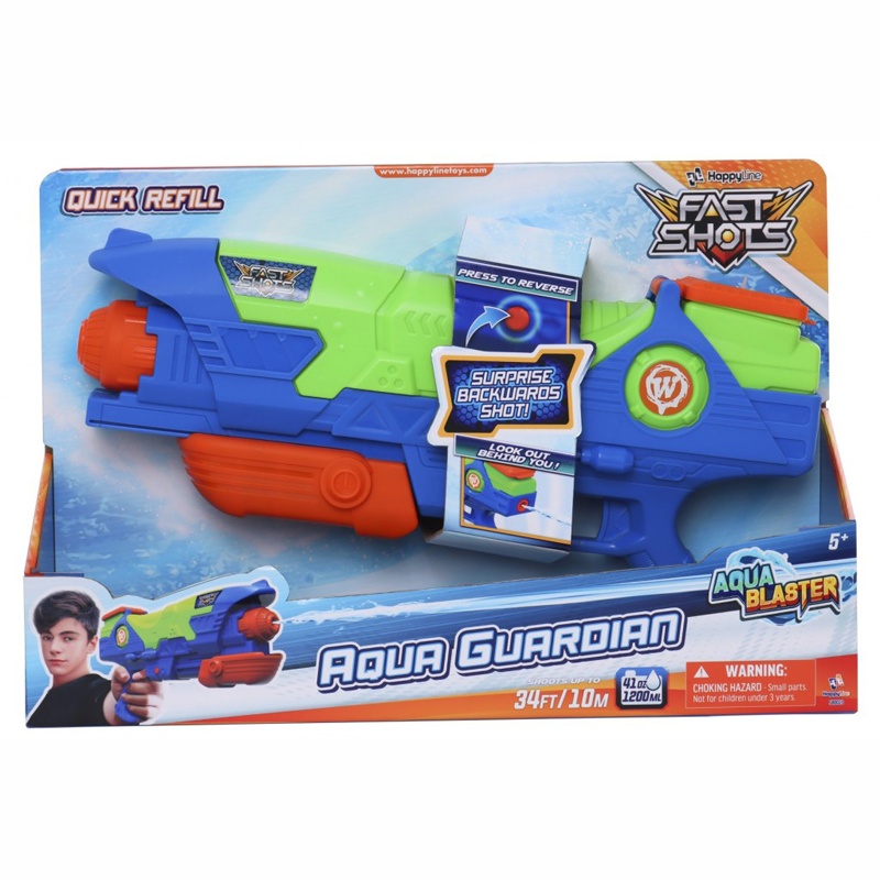 Just Toys Fast Shots Water Shoots Aqua Guardian Up To 10M With Tank 1200Ml (580023)