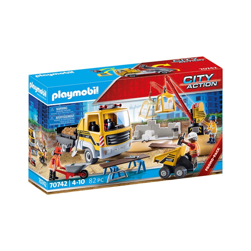 Playmobil Εργοταξιο Με Ανατρεπομενο Φορτηγο (70742)