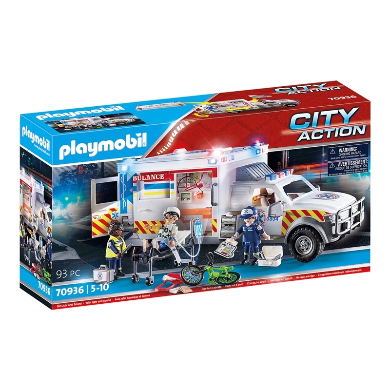 Playmobil US Ambulance: Όχημα Πρώτων Βοηθειών (70936)