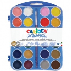 Carioca Χρώματα Χειροτεχνίας Νερομπογιές 30mm 24χρωμ (31969)