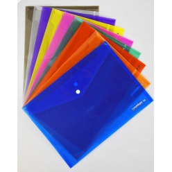Φάκελοι Κουμπί A4 Διαφανές T180 Cardhol - Διάφορα Χρώματα (34654)